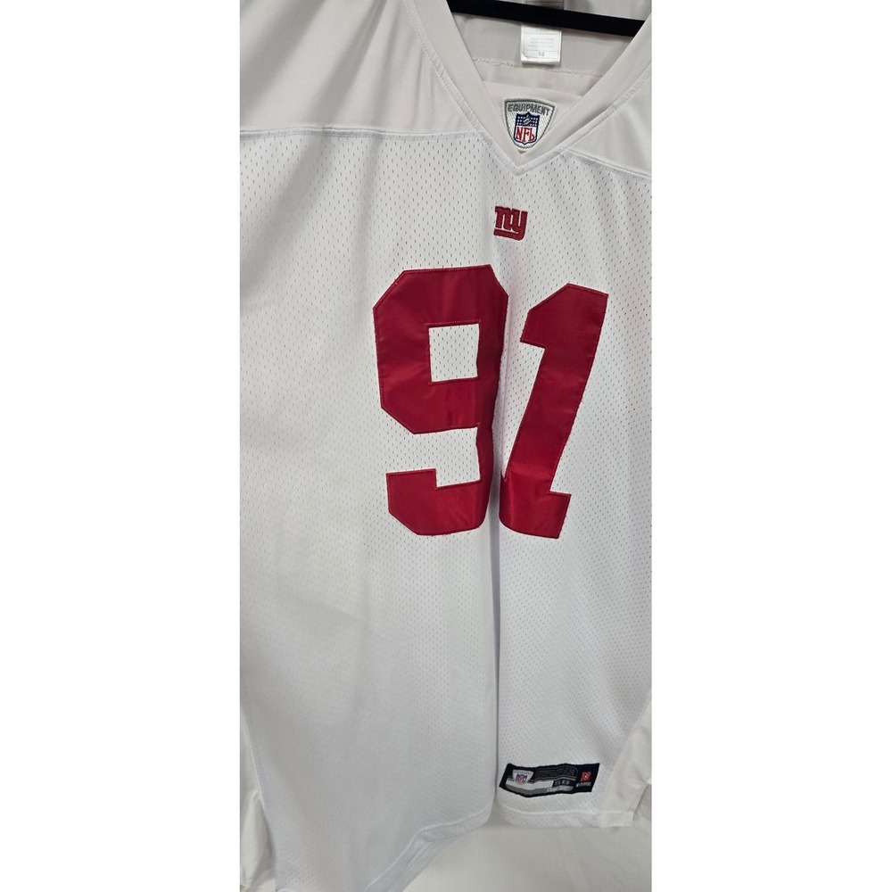 Reebok NFL men 58 NY Giants Justin Tuck #91 football white jersey sport - Picture 4 of 8